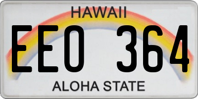 HI license plate EEO364