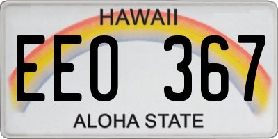 HI license plate EEO367