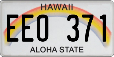 HI license plate EEO371