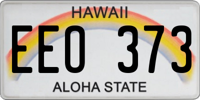 HI license plate EEO373