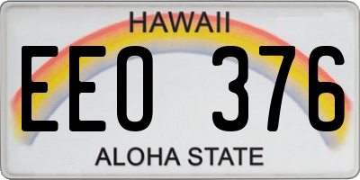 HI license plate EEO376