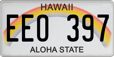 HI license plate EEO397