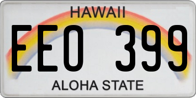 HI license plate EEO399