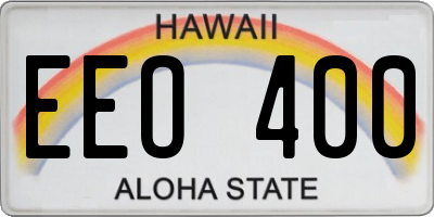 HI license plate EEO400
