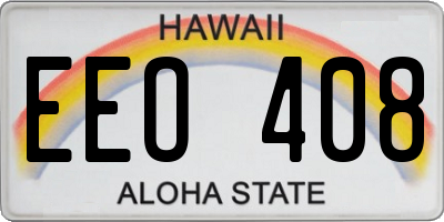 HI license plate EEO408