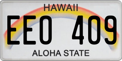 HI license plate EEO409