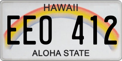 HI license plate EEO412
