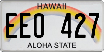 HI license plate EEO427
