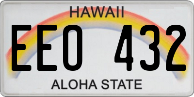 HI license plate EEO432