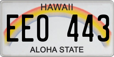 HI license plate EEO443