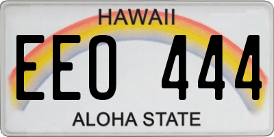 HI license plate EEO444