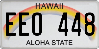 HI license plate EEO448