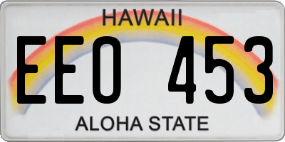 HI license plate EEO453