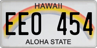 HI license plate EEO454