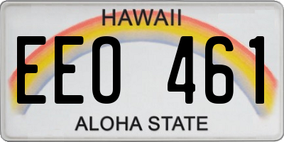 HI license plate EEO461