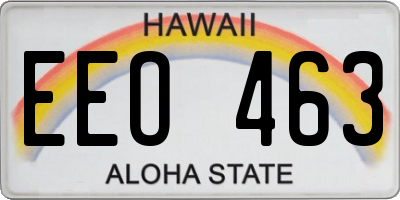 HI license plate EEO463