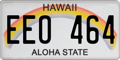 HI license plate EEO464