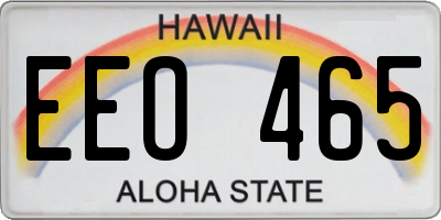 HI license plate EEO465