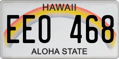HI license plate EEO468