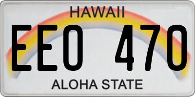 HI license plate EEO470