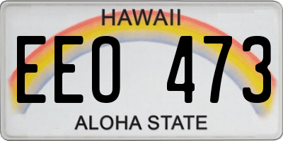 HI license plate EEO473