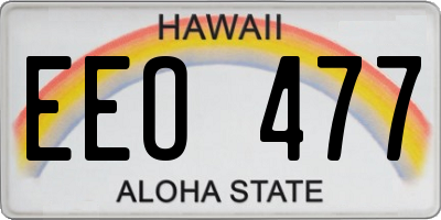 HI license plate EEO477