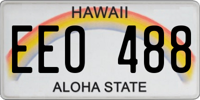HI license plate EEO488