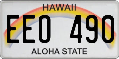 HI license plate EEO490