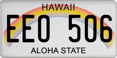 HI license plate EEO506