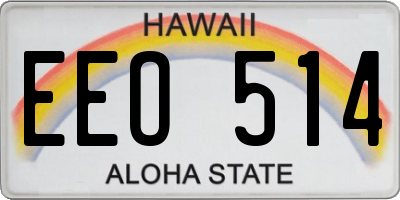 HI license plate EEO514