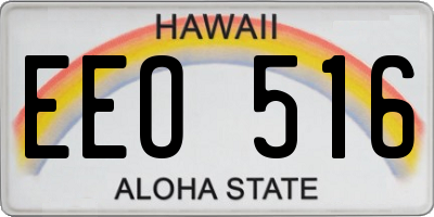 HI license plate EEO516