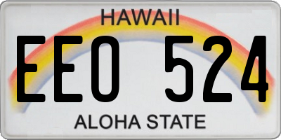 HI license plate EEO524