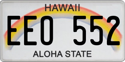 HI license plate EEO552