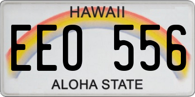 HI license plate EEO556