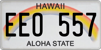 HI license plate EEO557