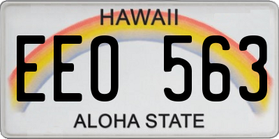 HI license plate EEO563