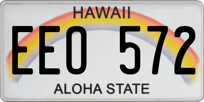HI license plate EEO572