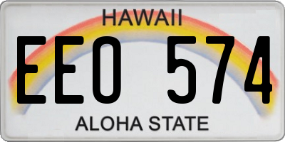 HI license plate EEO574