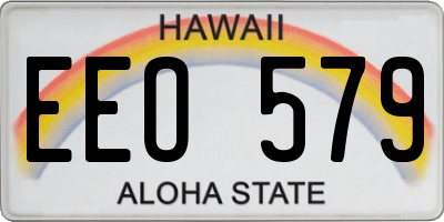 HI license plate EEO579