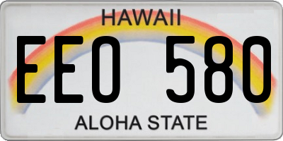 HI license plate EEO580