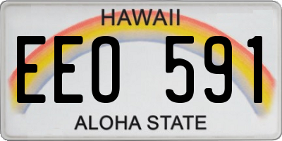 HI license plate EEO591