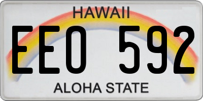 HI license plate EEO592