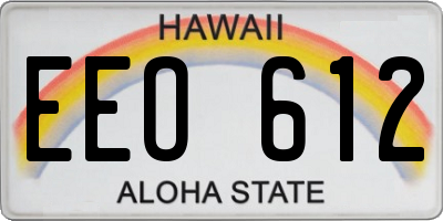 HI license plate EEO612