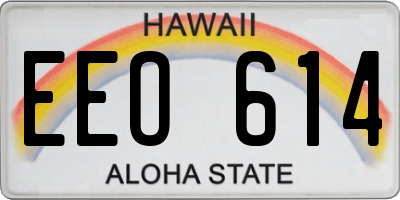 HI license plate EEO614