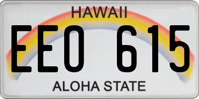 HI license plate EEO615