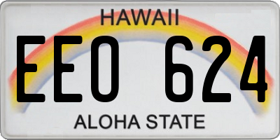 HI license plate EEO624