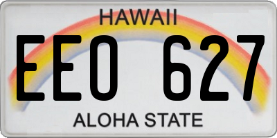HI license plate EEO627