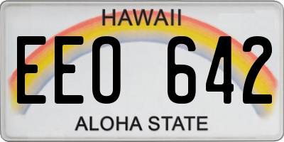 HI license plate EEO642