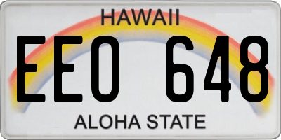 HI license plate EEO648