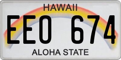 HI license plate EEO674
